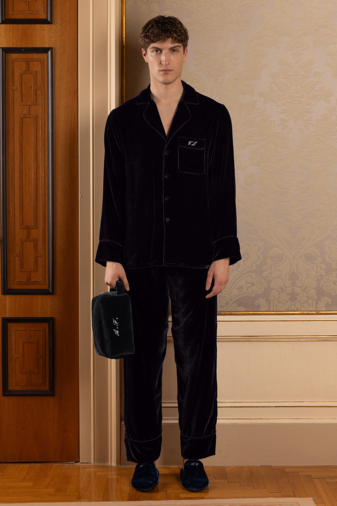 Men Farnese Pajama Set (Black)