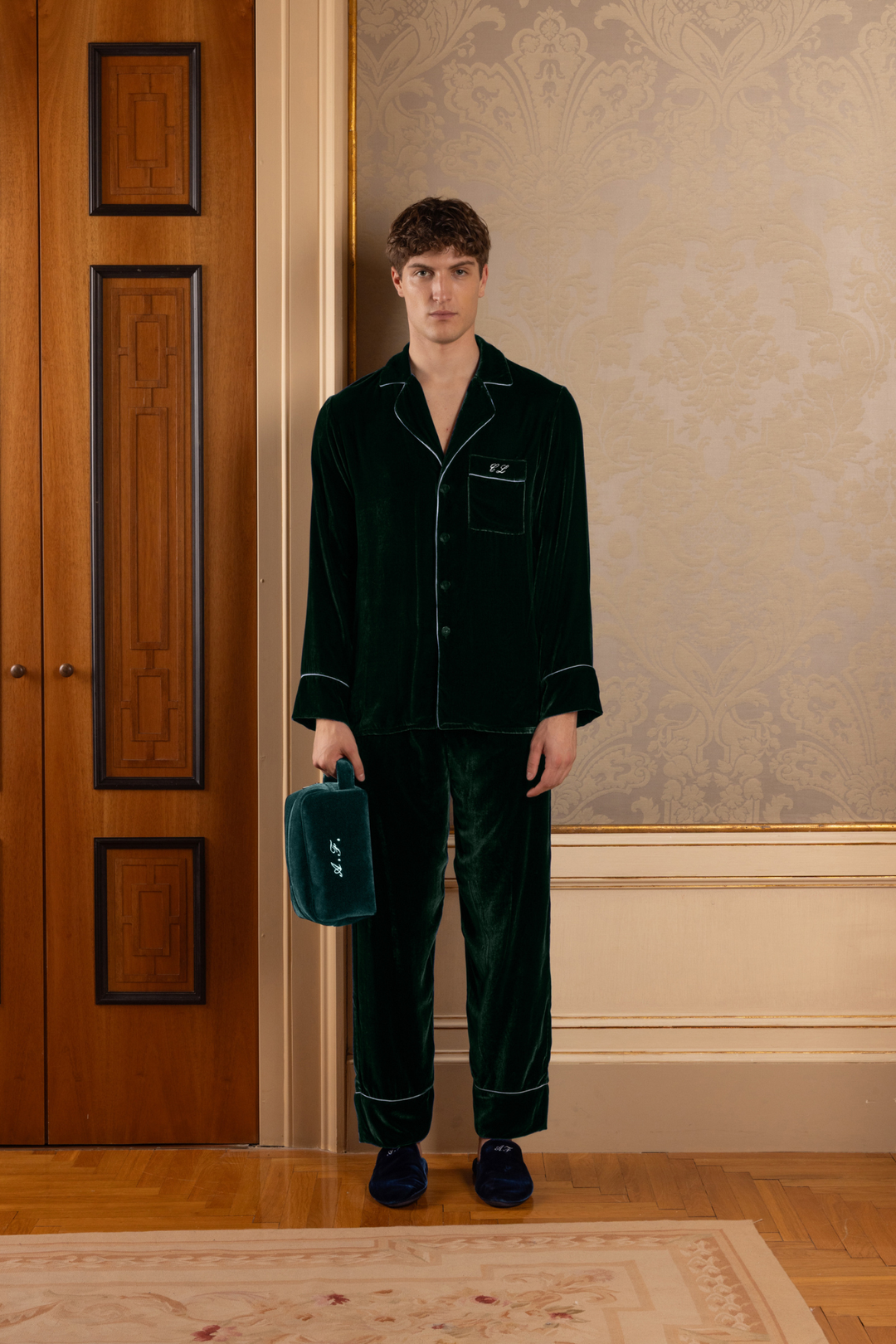 Men Farnese Pajama Shirt (Green)