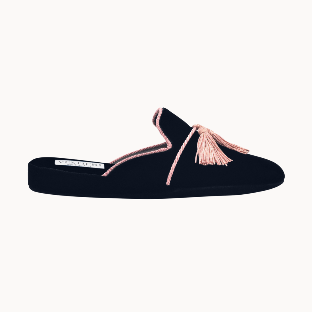 Madama Black & Pink Slippers