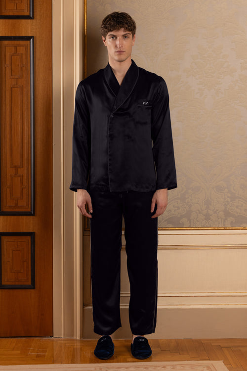 Men Diamanti Pajama Set (Black)