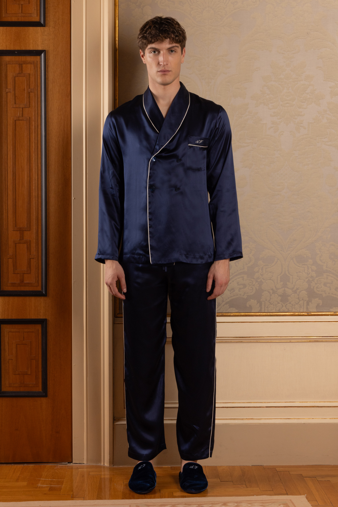 Men Diamanti Pajama Set (Blue)