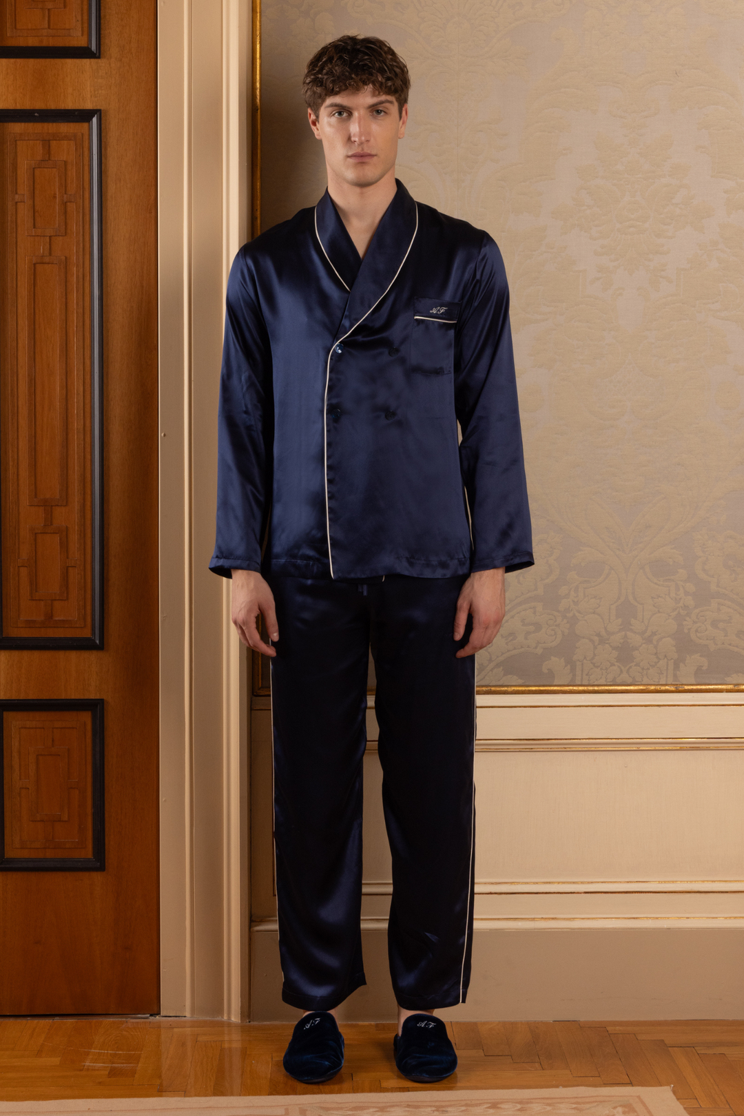 Men Diamanti Pajama Shirt (Blue)