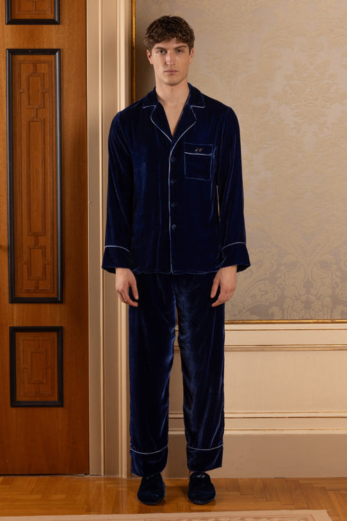 Men Farnese Pajama Set (Blue)
