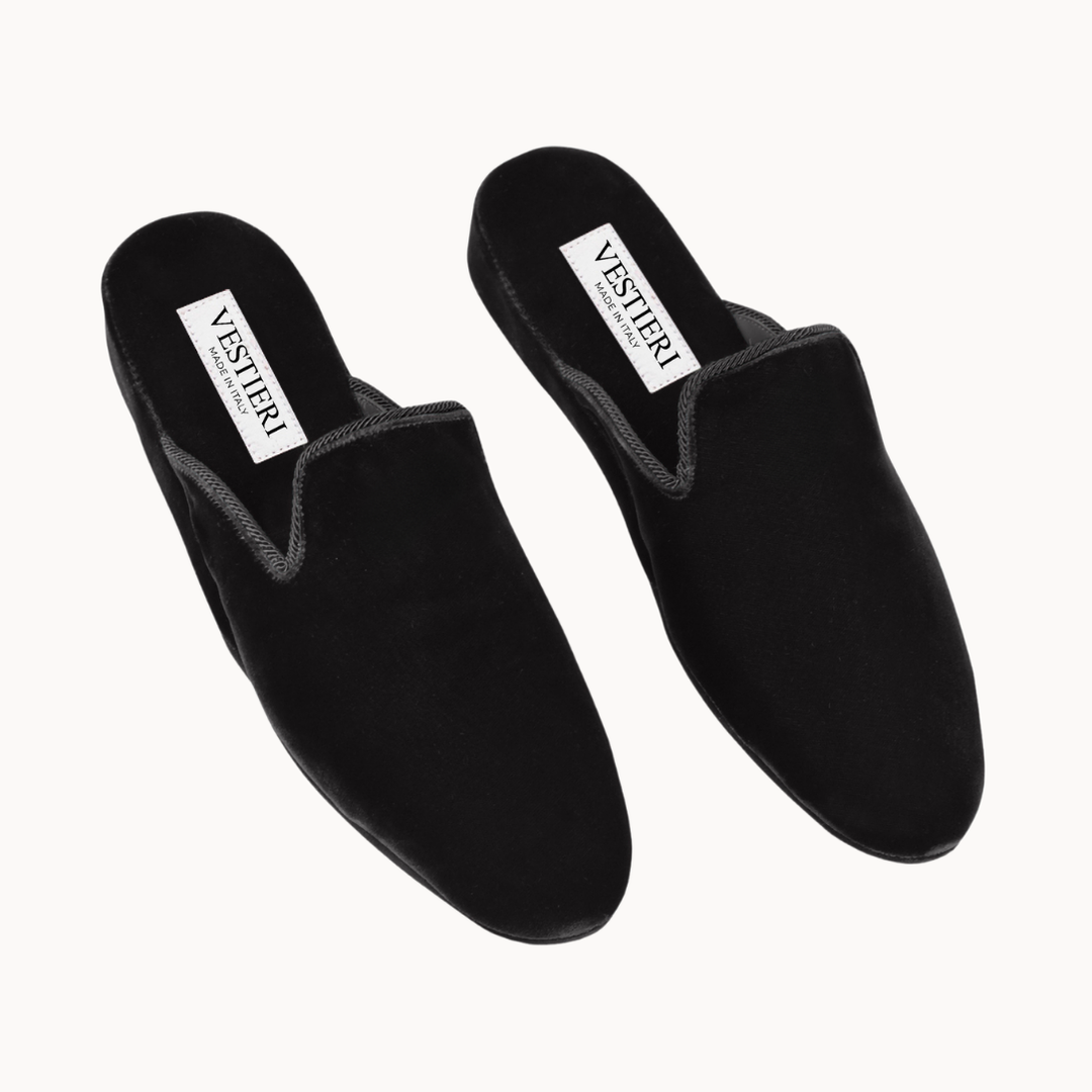 Farnese Black Slippers