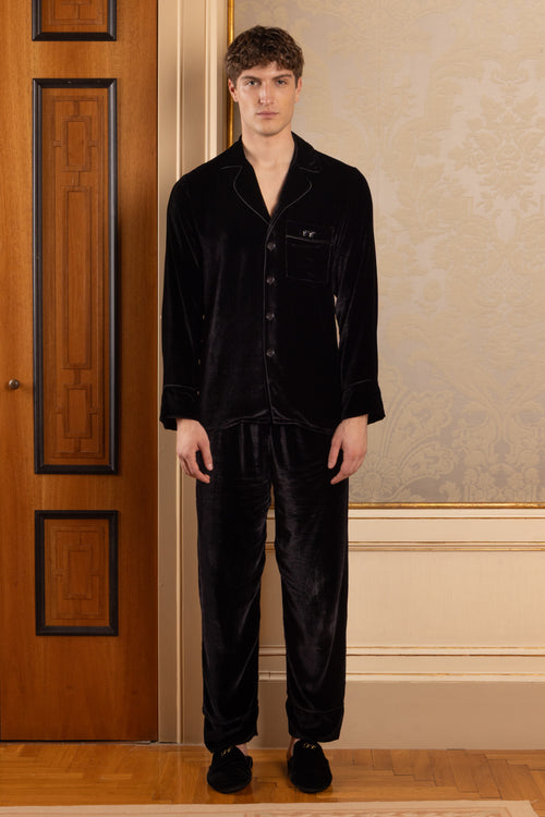 Men Farnese Pajama Set (Black)
