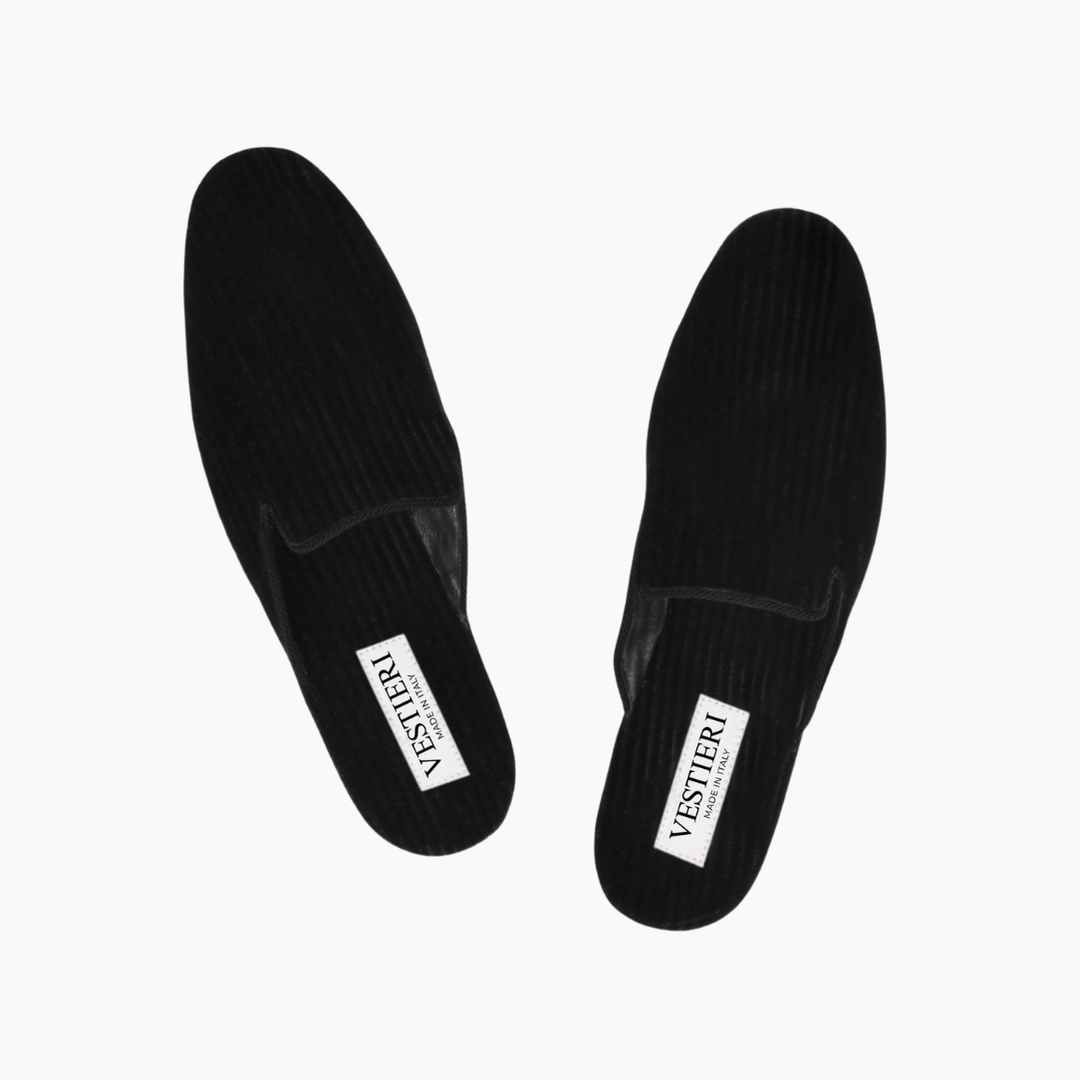 Cottage Black Slippers