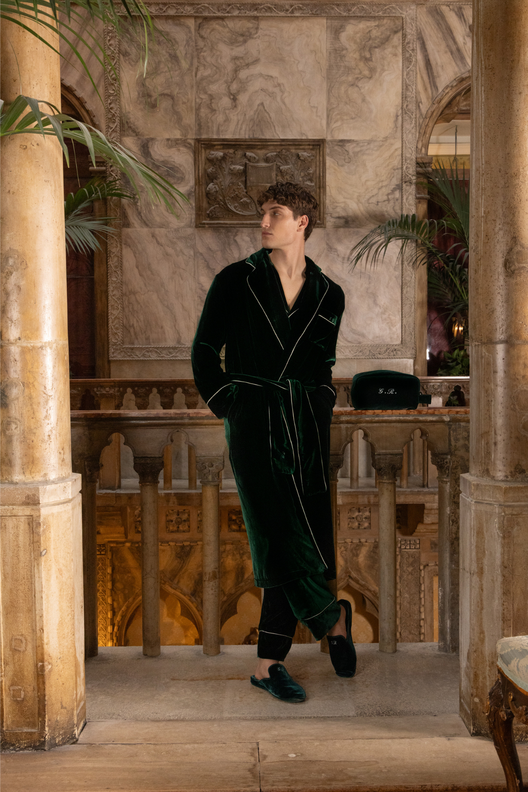 Men Farnese Robe (Green)