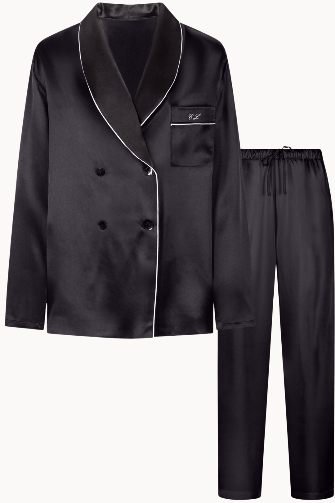 Women Diamanti Pajama Set (Black)