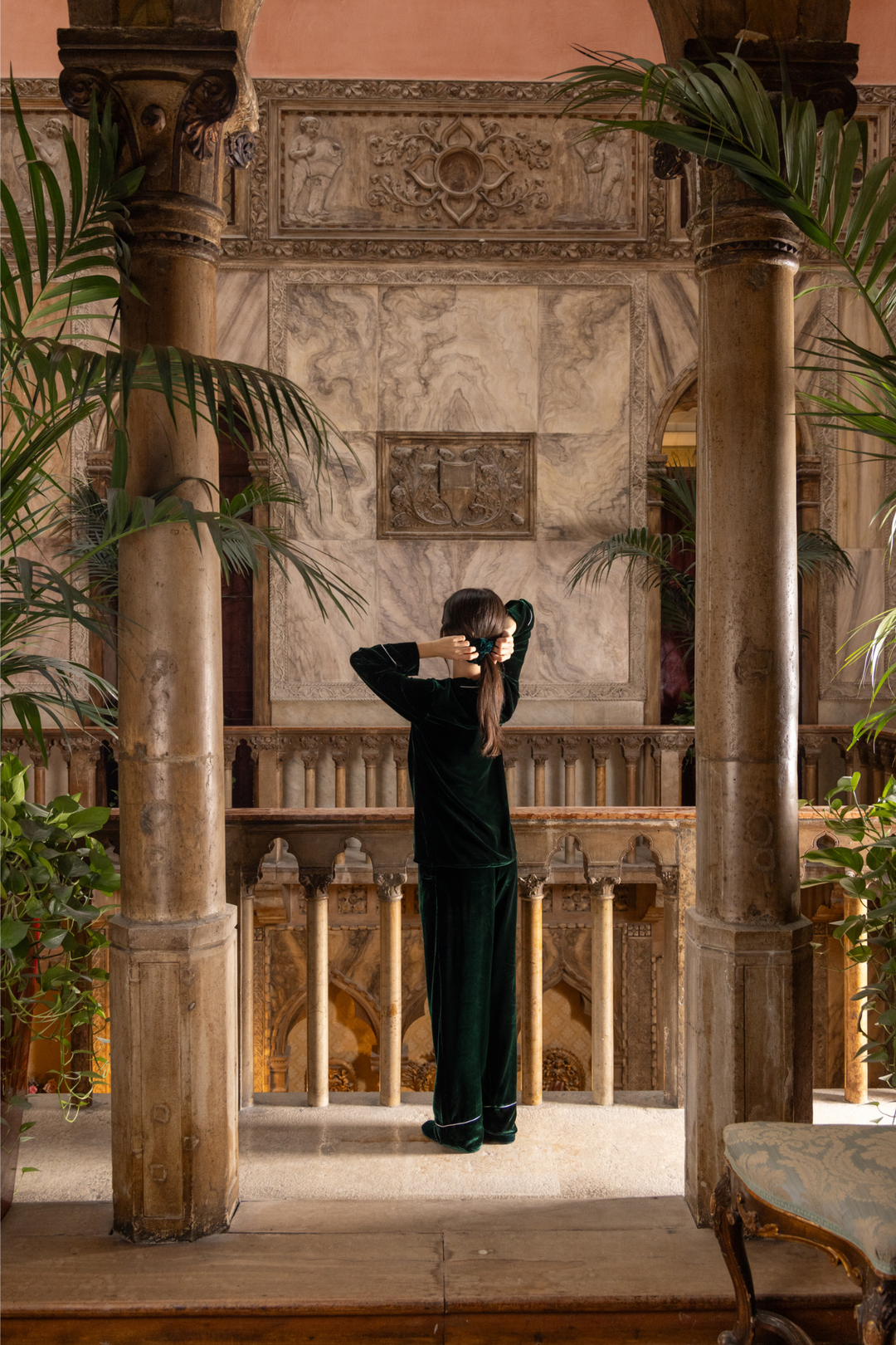 Women Farnese Pajama Set (Green)