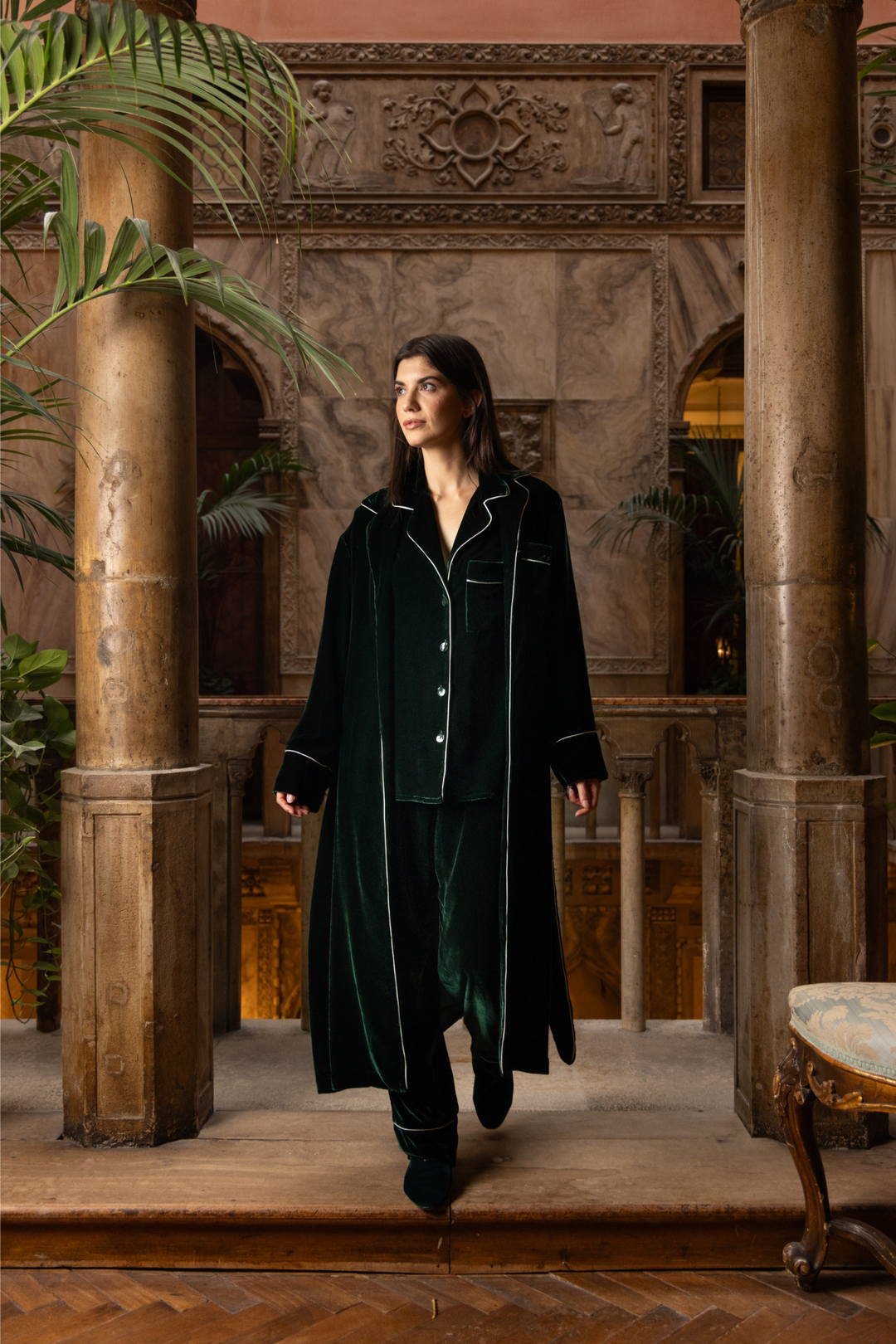 Women Farnese Pajama Set (Green)