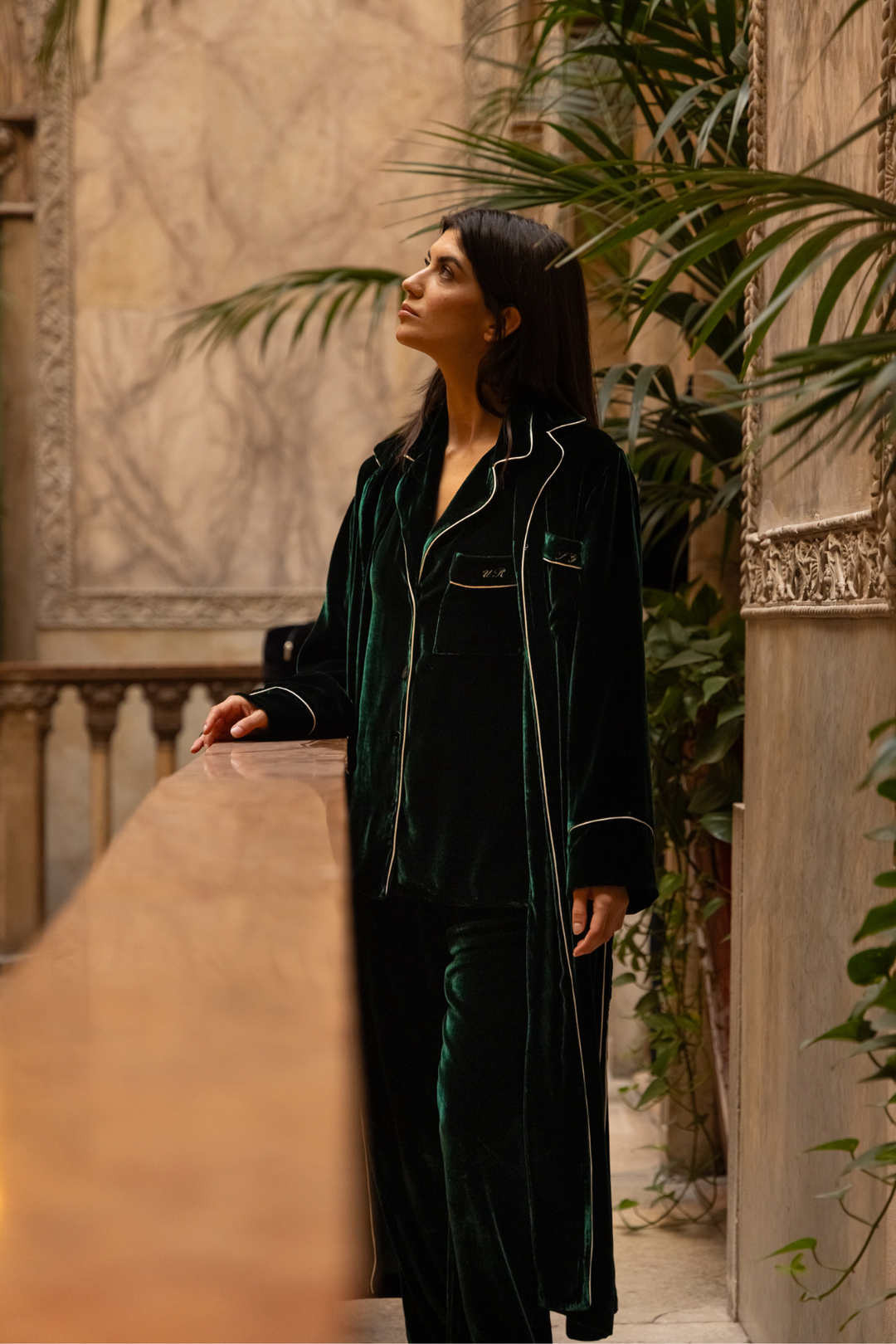 Women Farnese Pajama Set (Green)