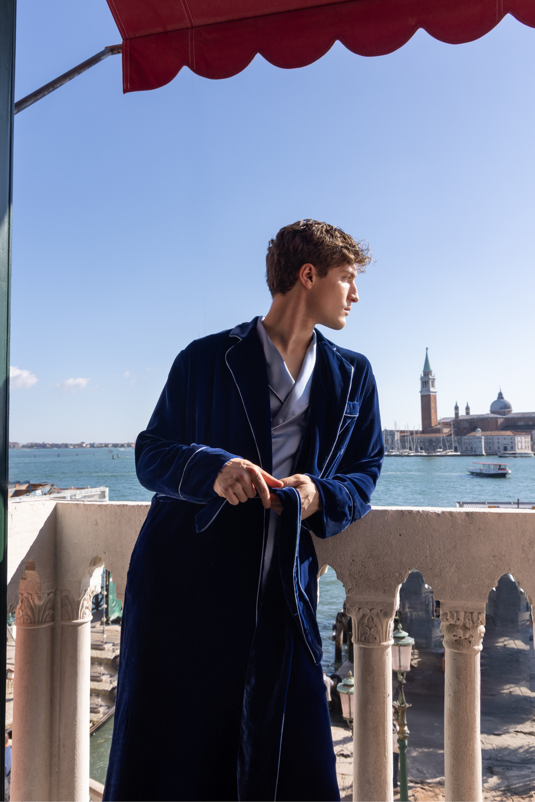 Men Diamanti Pajama Set (Light Blue)