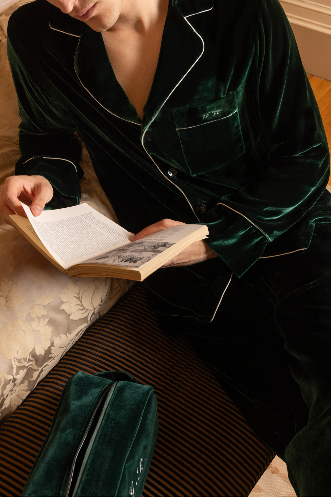 Men Farnese Pajama Set (Green)