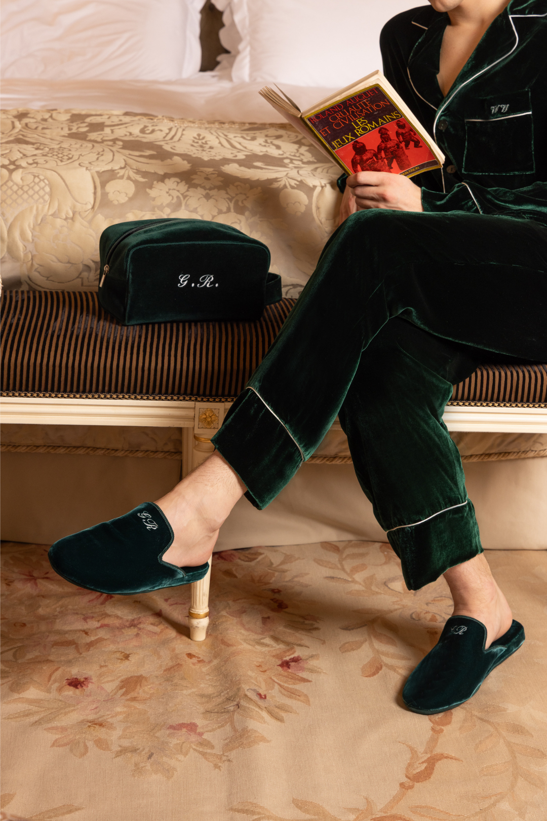 Men Farnese Pajama Set (Green)