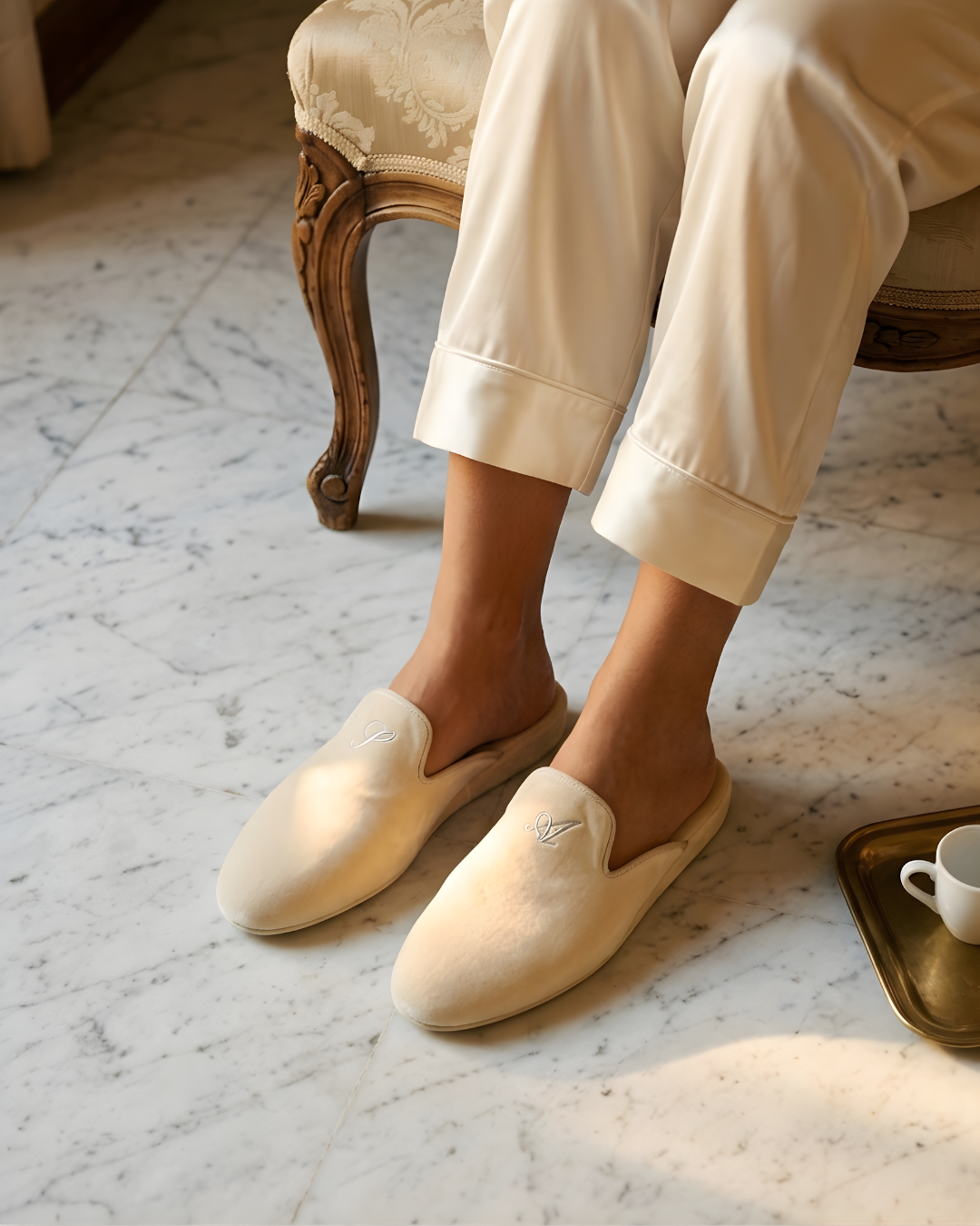 Women's Farnese Slippers (White )