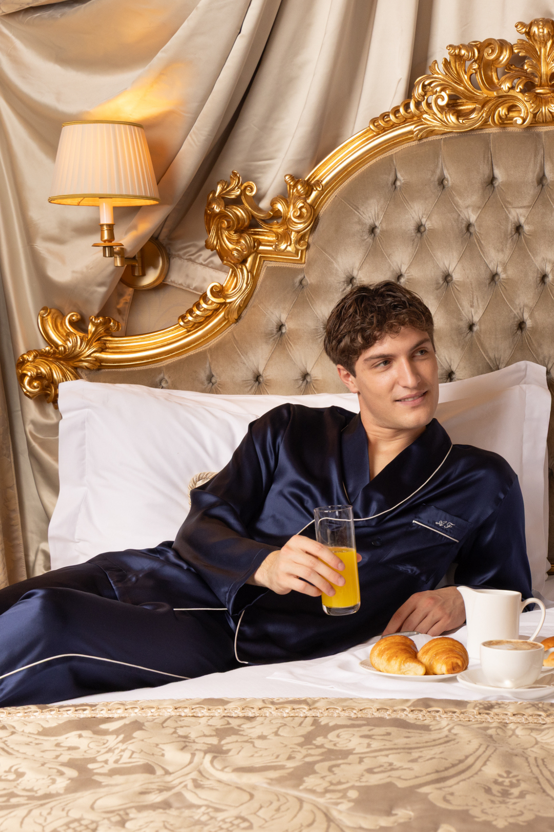 Men Diamanti Pajama Shirt (Blue)