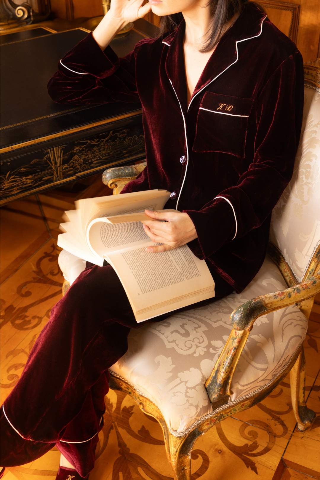 Women Farnese Pajama Set (Red)