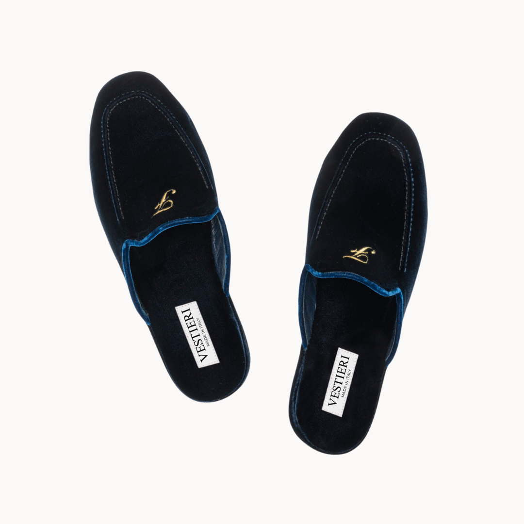 Medici Navy Slippers