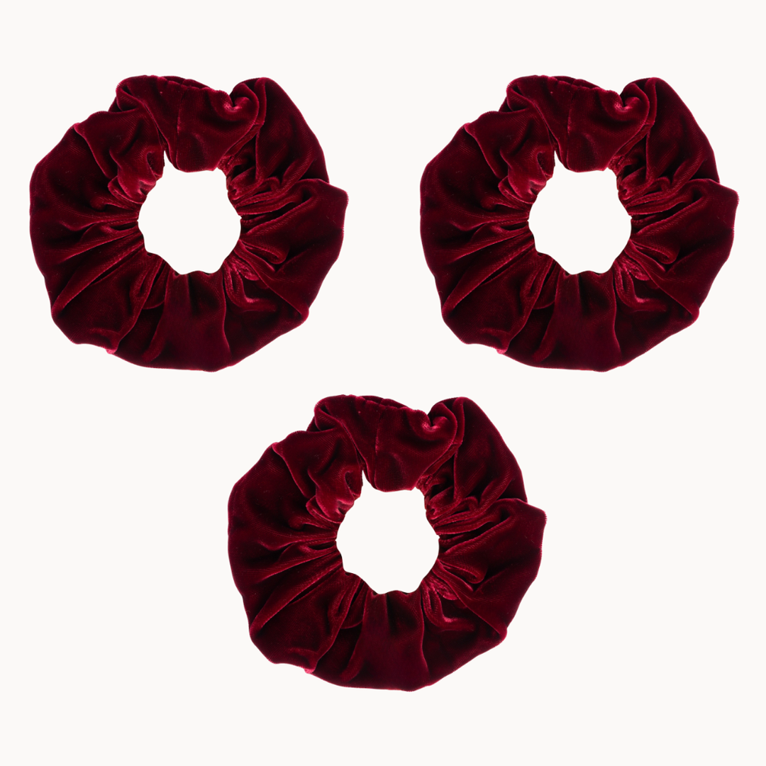 Farnese Trio Scrunchie Set (Red)