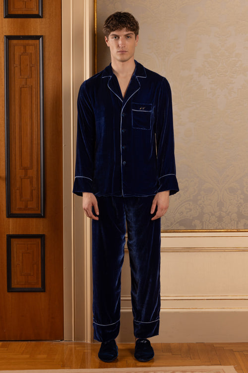 Men Farnese Pajama Trousers (Blue)