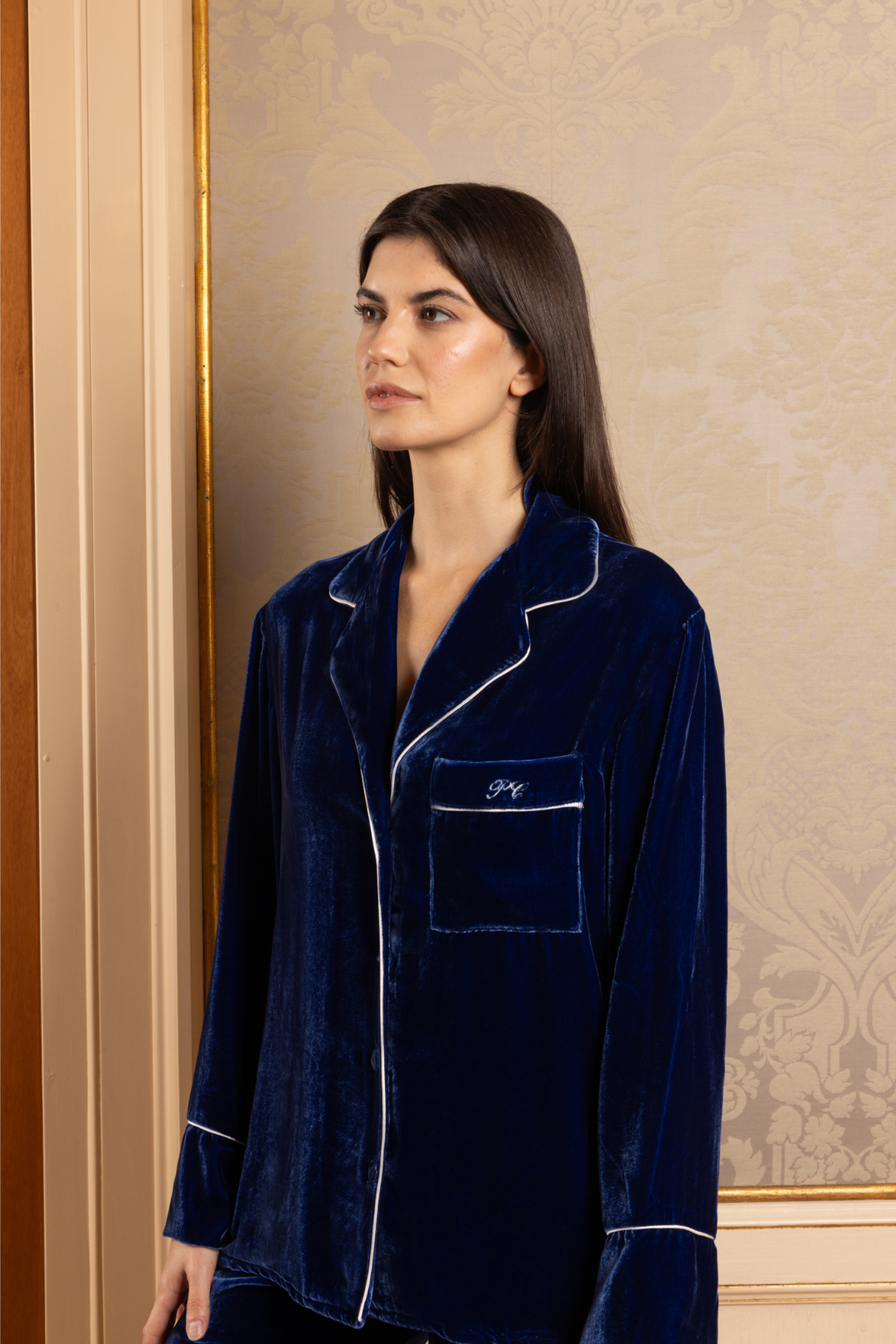 Women Farnese Pajama Shirt (Blue)